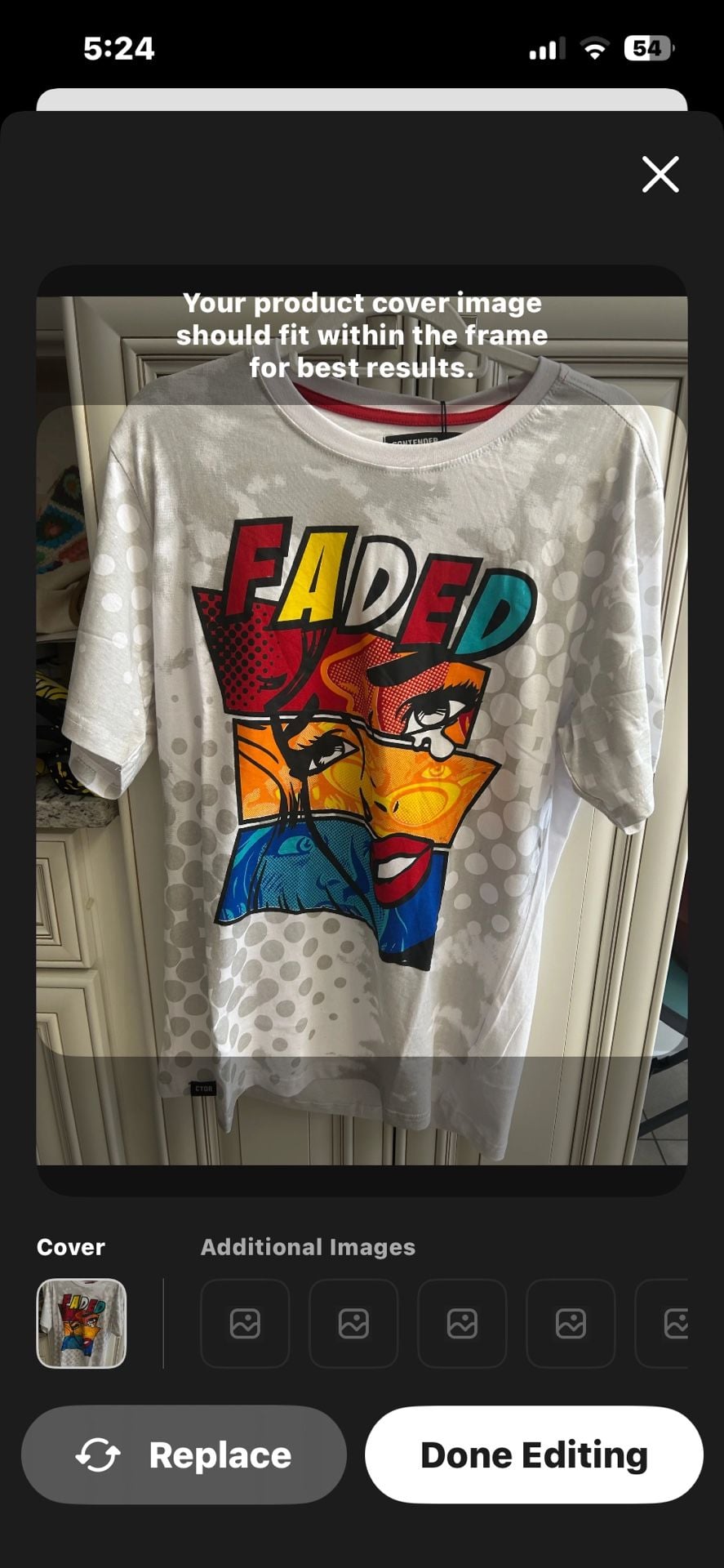 Contender CTDR Faded Abstract Comic Pop Art All Over Print Streetwear T-Shirt 2