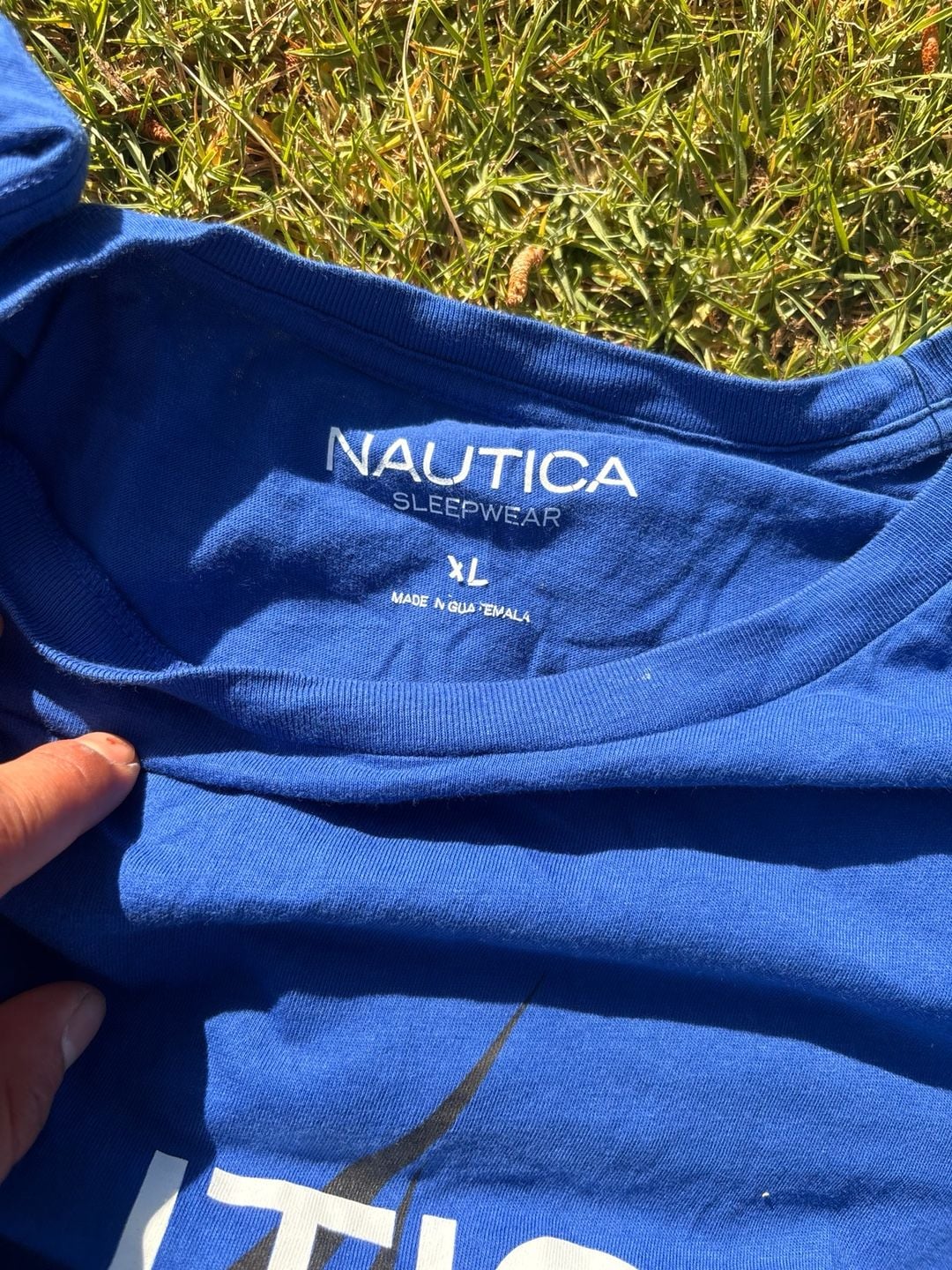 Nautica Men's Blue Logo Graphic Sleep T-Shirt Size XL 2