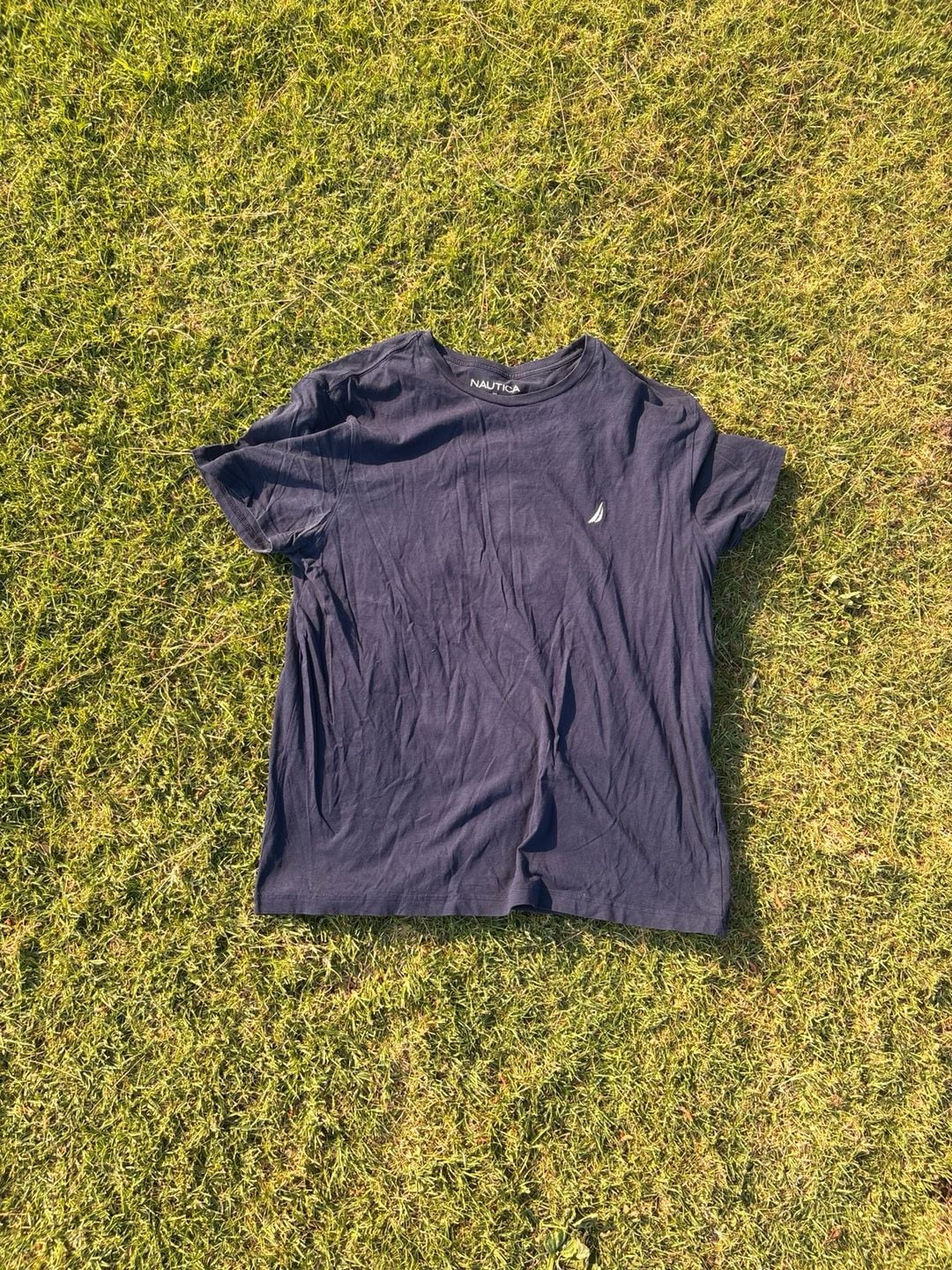 Nautica Men's Navy Blue Short Sleeve Crewneck J-Class Logo Deck T-Shirt 2