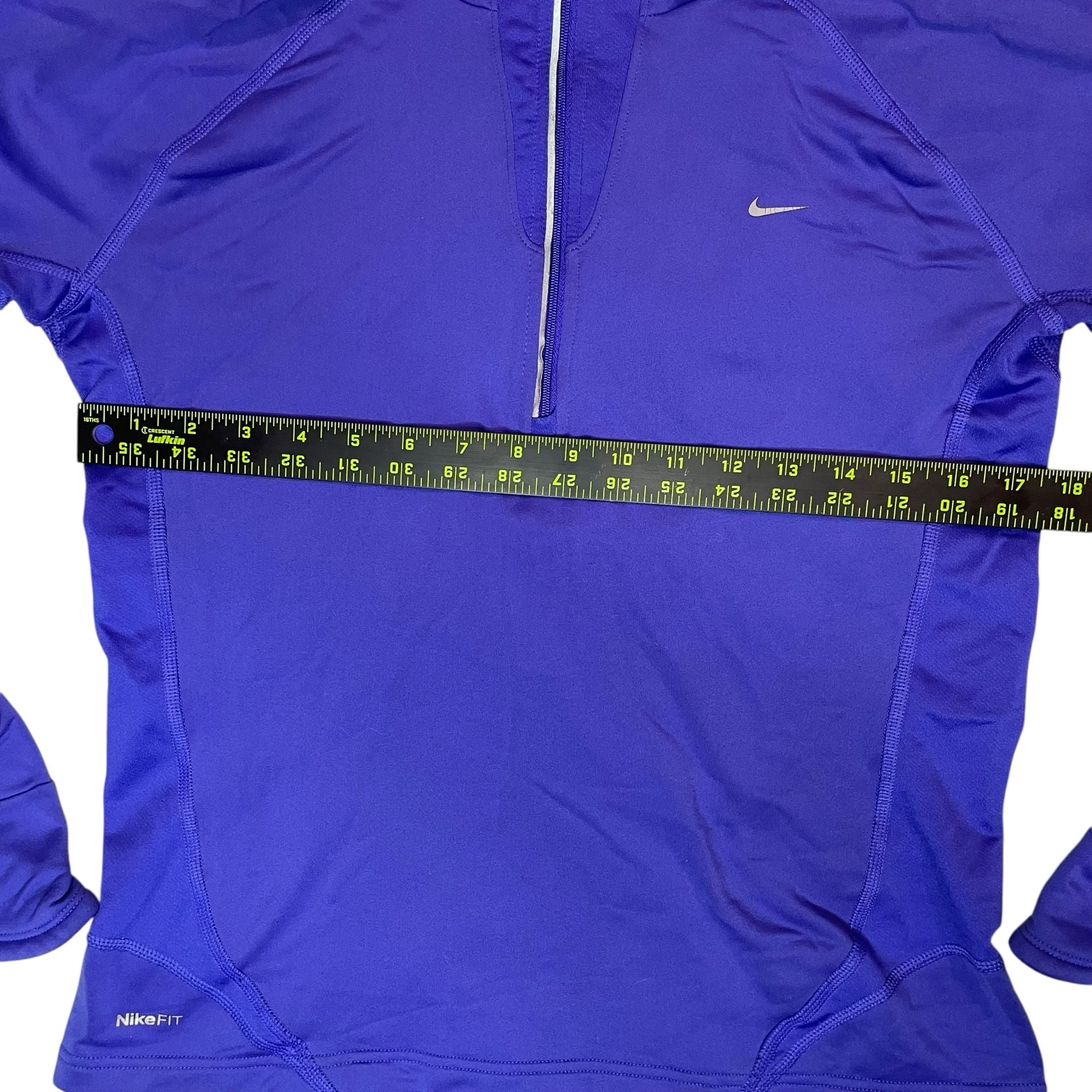 Nike Fit Dry Hoodie Womens M Purple 1/4 Zip Athletic Pullover 4