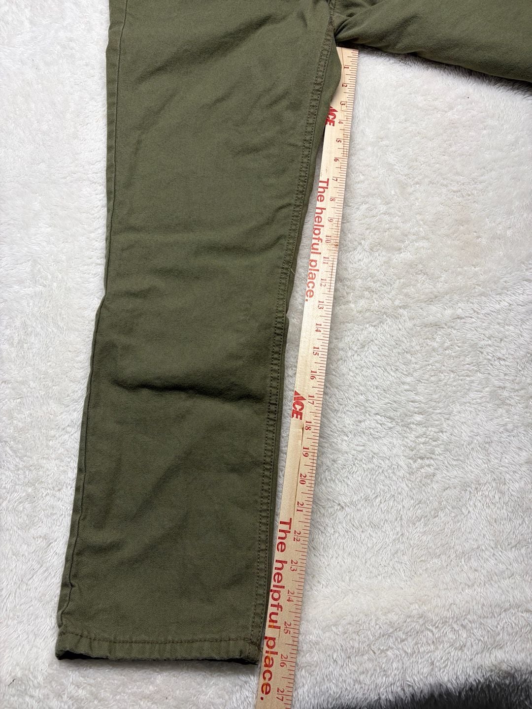 Bit & Bridle Women's Size 10 Olive Green Flannel Lined Cotton Canvas Pants-HORSE 5