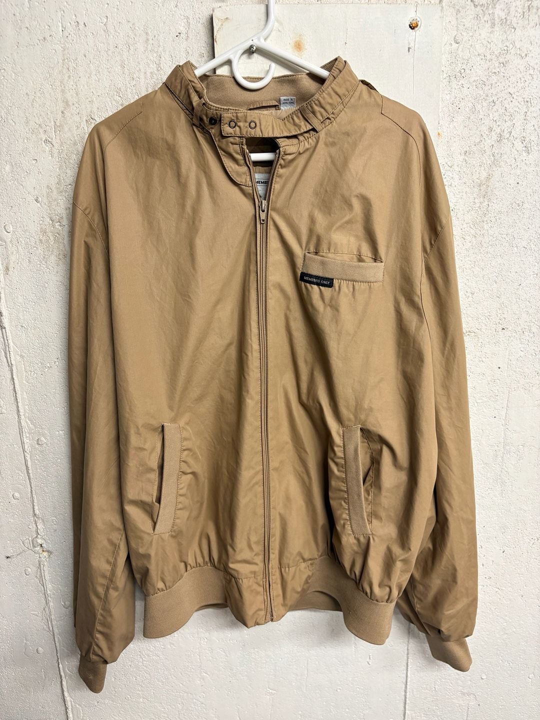 Vintage Members Only by Europe Craft Khaki Racer Bomber Jacket XLT 5