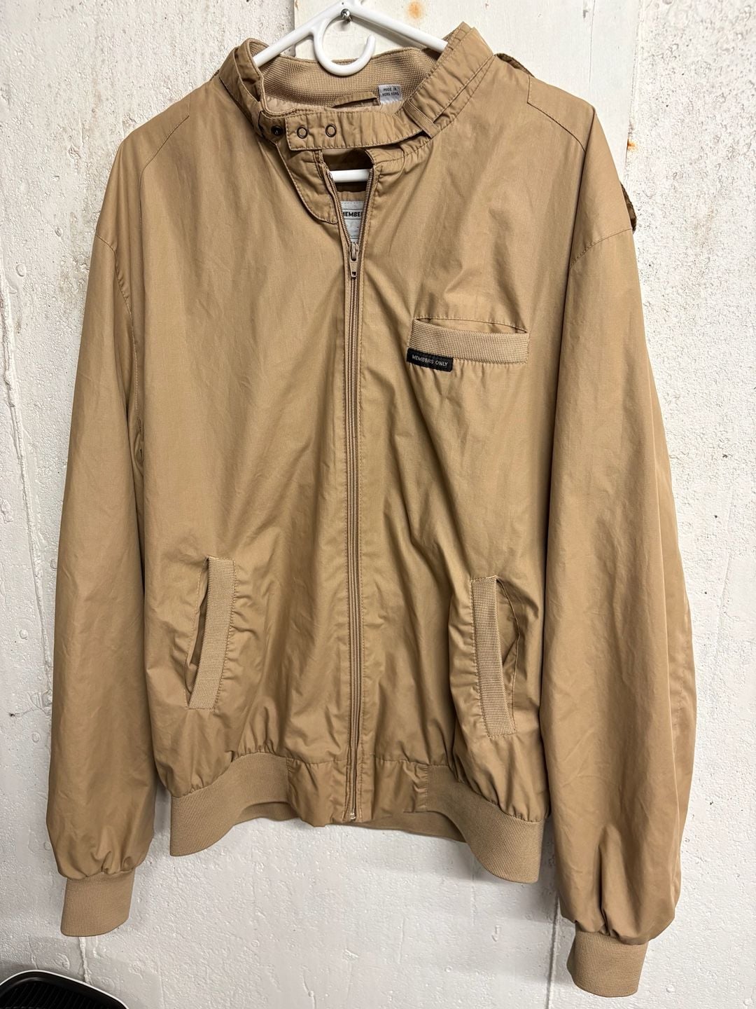 Vintage Members Only by Europe Craft Khaki Racer Bomber Jacket XLT 8
