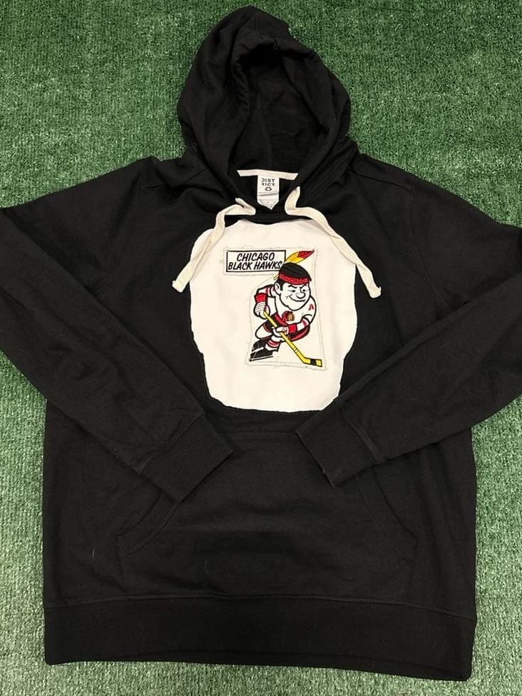 District Recycled Fabric Chicago Blackhawks Brent Sopel #5 Custom Patch Hoodie 2