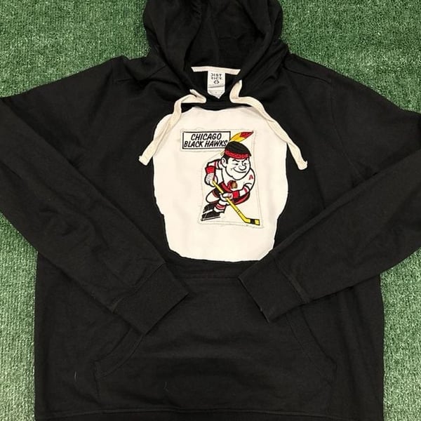 District Recycled Fabric Chicago Blackhawks Brent Sopel #5 Custom Patch Hoodie