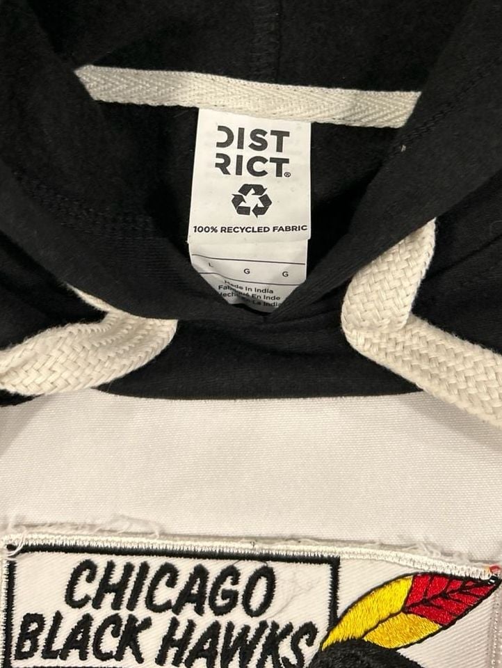District Recycled Fabric Chicago Blackhawks Brent Sopel #5 Custom Patch Hoodie 4