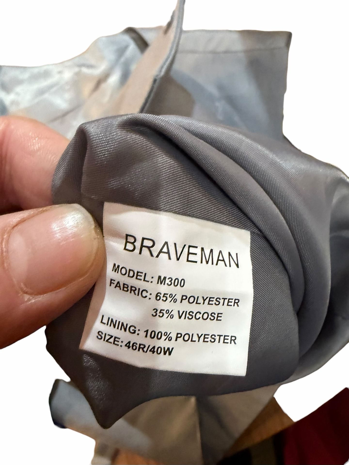New Braveman Men's Model M300 Gray Suit Separates Dress Vest - Size 46R 4