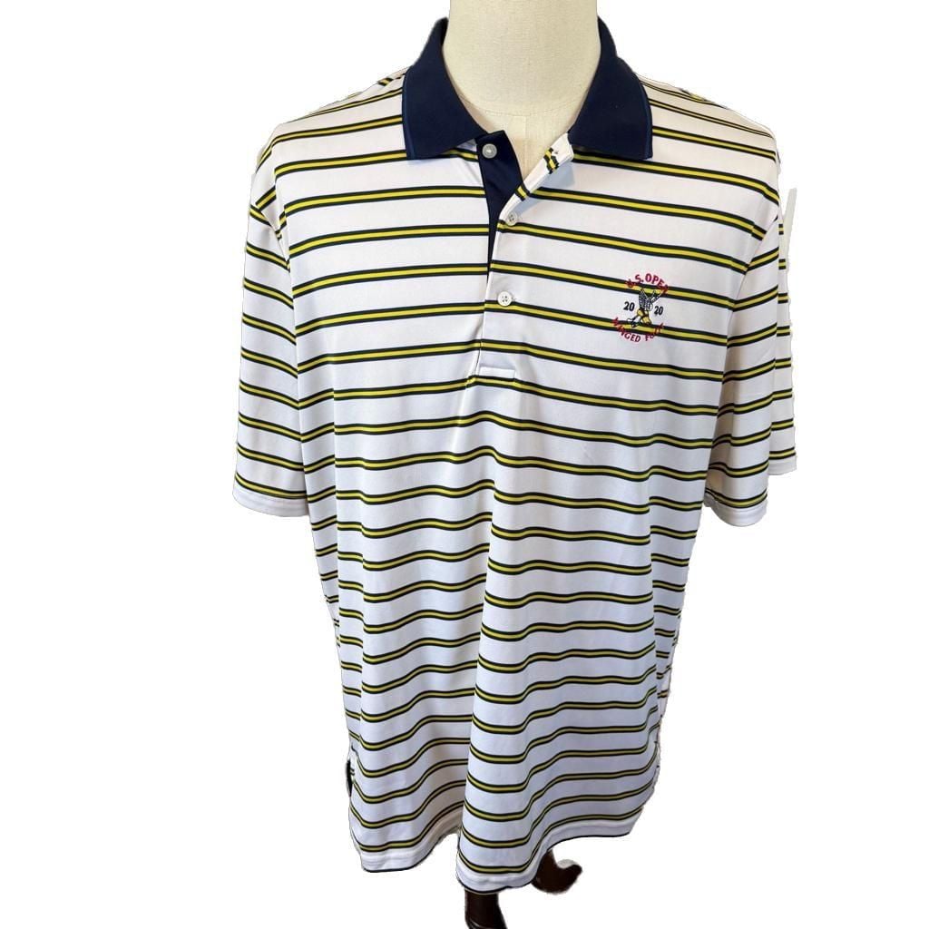 Polo Ralph Lauren 2020 U.S. Open Winged Foot Striped Performance Golf Polo Shirt XL 2