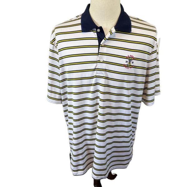 Polo Ralph Lauren 2020 U.S. Open Winged Foot Striped Performance Golf Polo Shirt XL