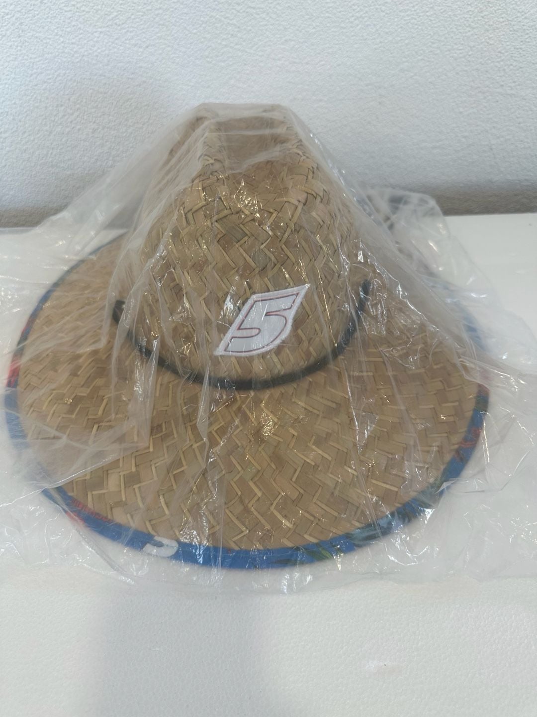 NASCAR Kyle Larson #5 Floral Print Straw Lifeguard Sun Hat 1