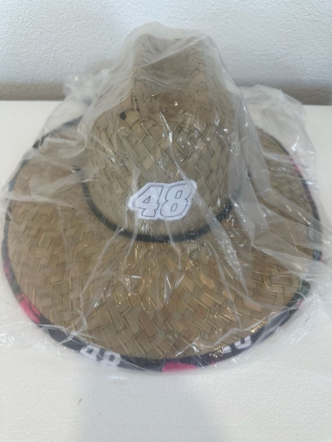 Alex Bowman #48 NASCAR Hendrick Motorsports Floral Straw Sun Hat 1