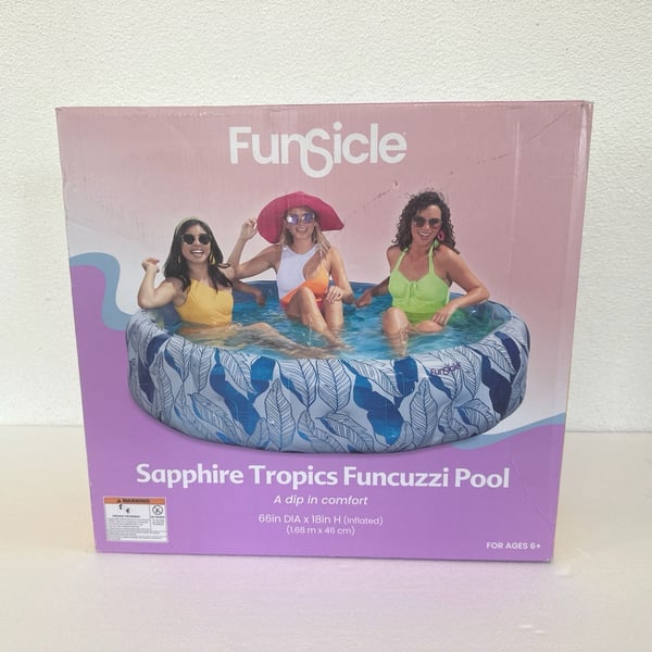 Sapphire Tropics Funcuzzi Inflatable Pool Durable & Quick Setup for Adults Kids