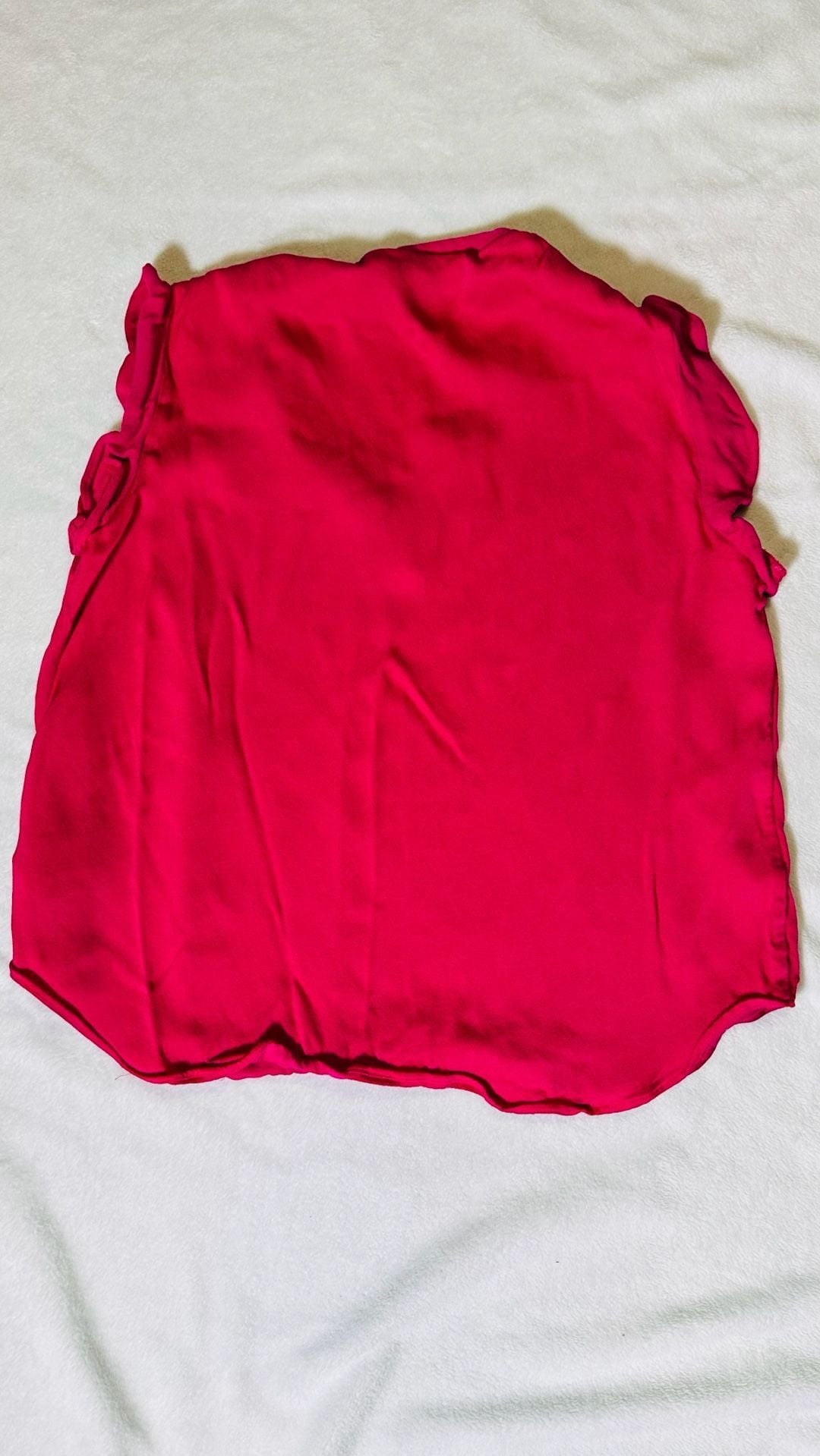 Kate Spade New York Magenta Pink V-Neck Ruffle Sleeve Viscose Blouse 5
