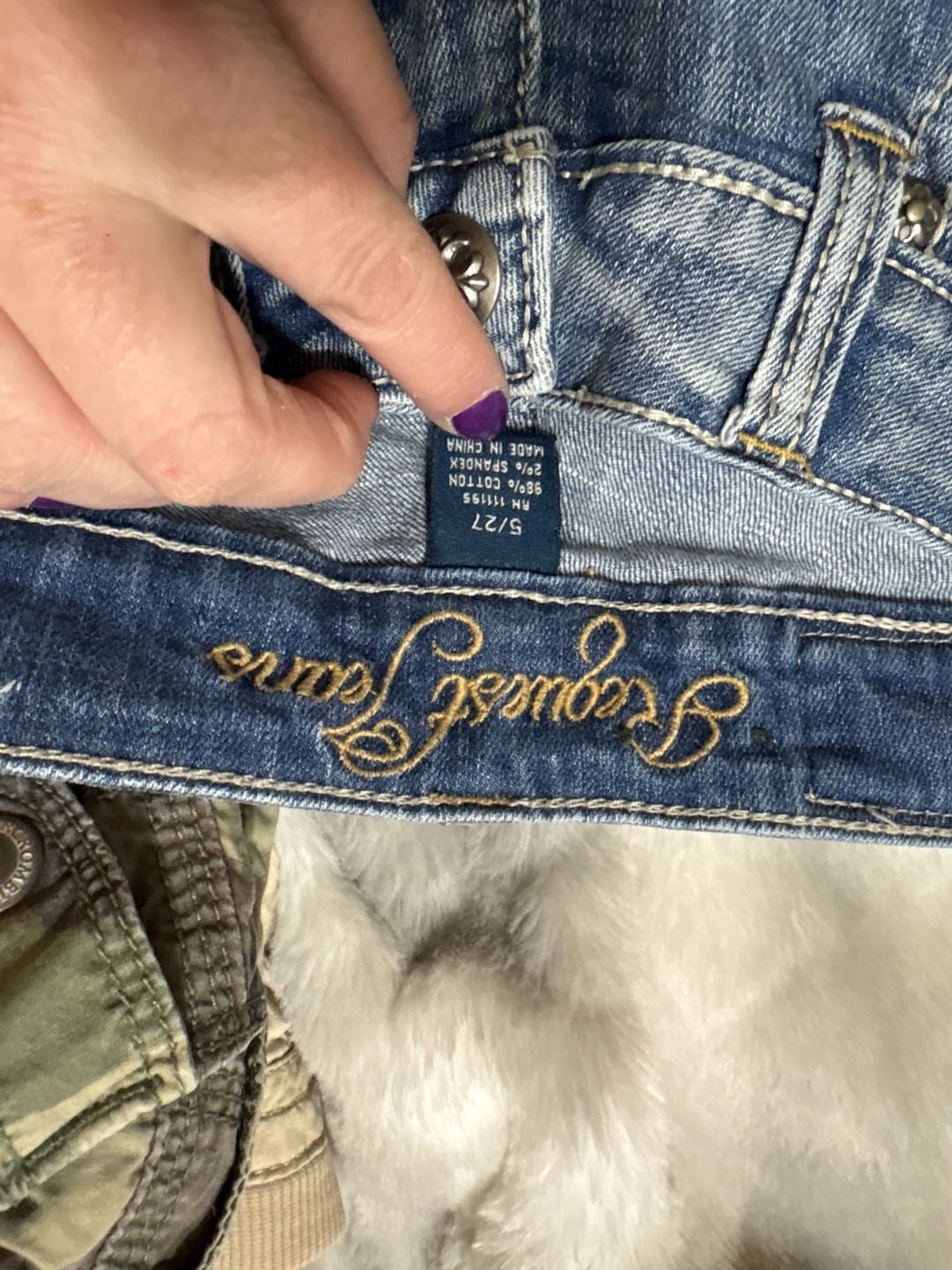 Request Jeans Women's Size 5/27 Embellished Bootcut Denim with Studded Pockets 5