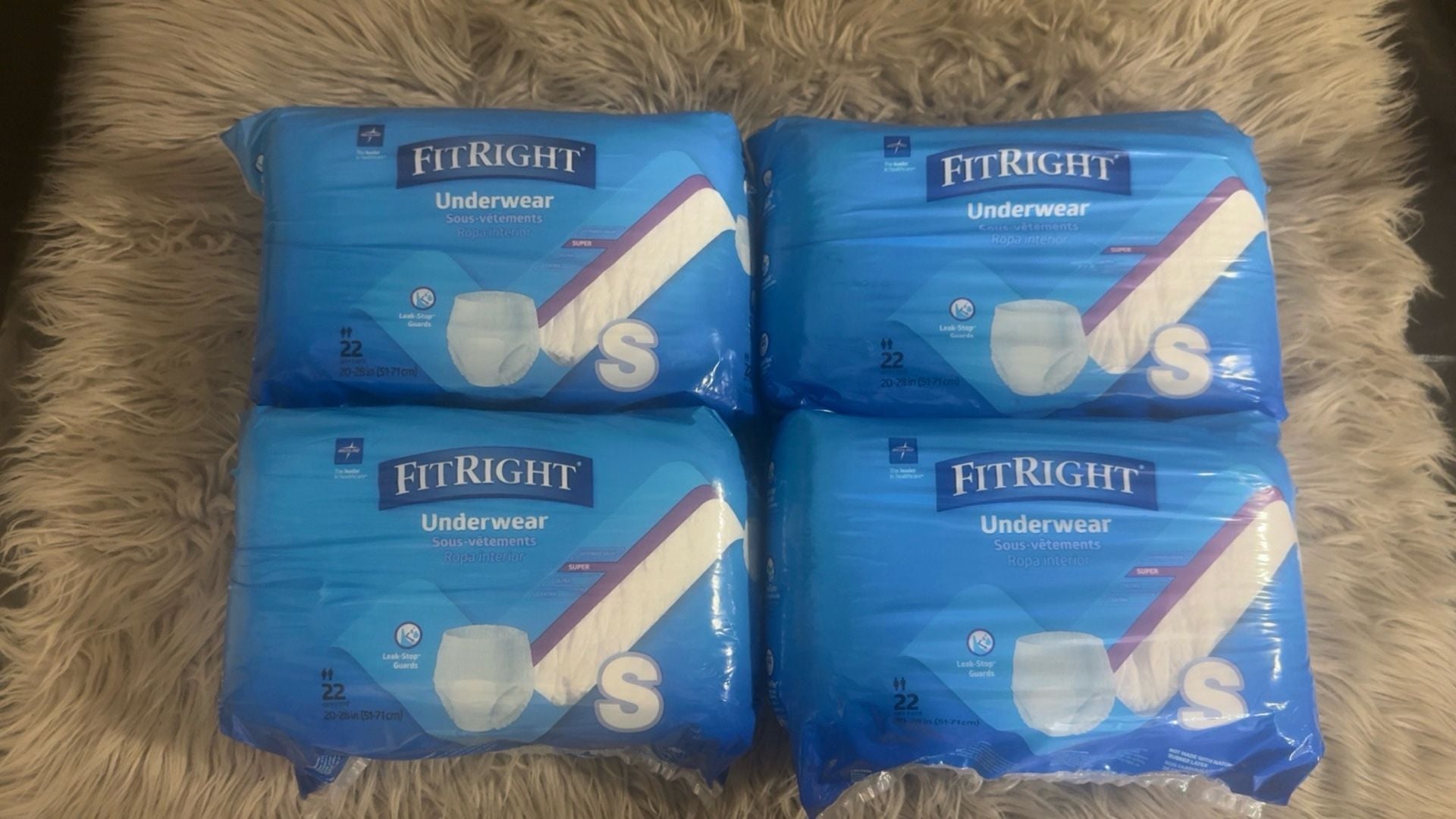4 PACKS SMALL Medline FitRight Super Adult Incontinence Underwear, 88 count 1