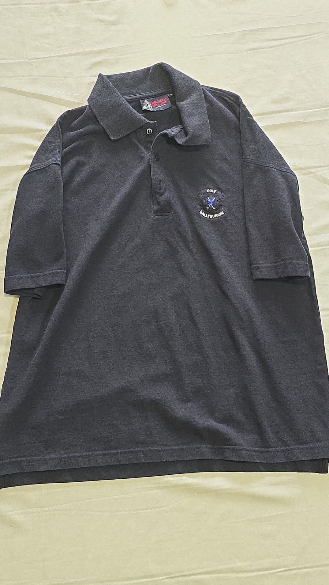 Shandon Ireland Ballybunion Golf Club Embroidered Polo Shirt Black L 2