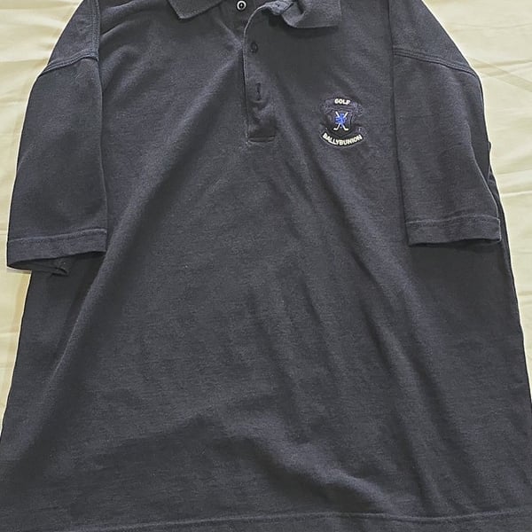 Shandon Ireland Ballybunion Golf Club Embroidered Polo Shirt Black L