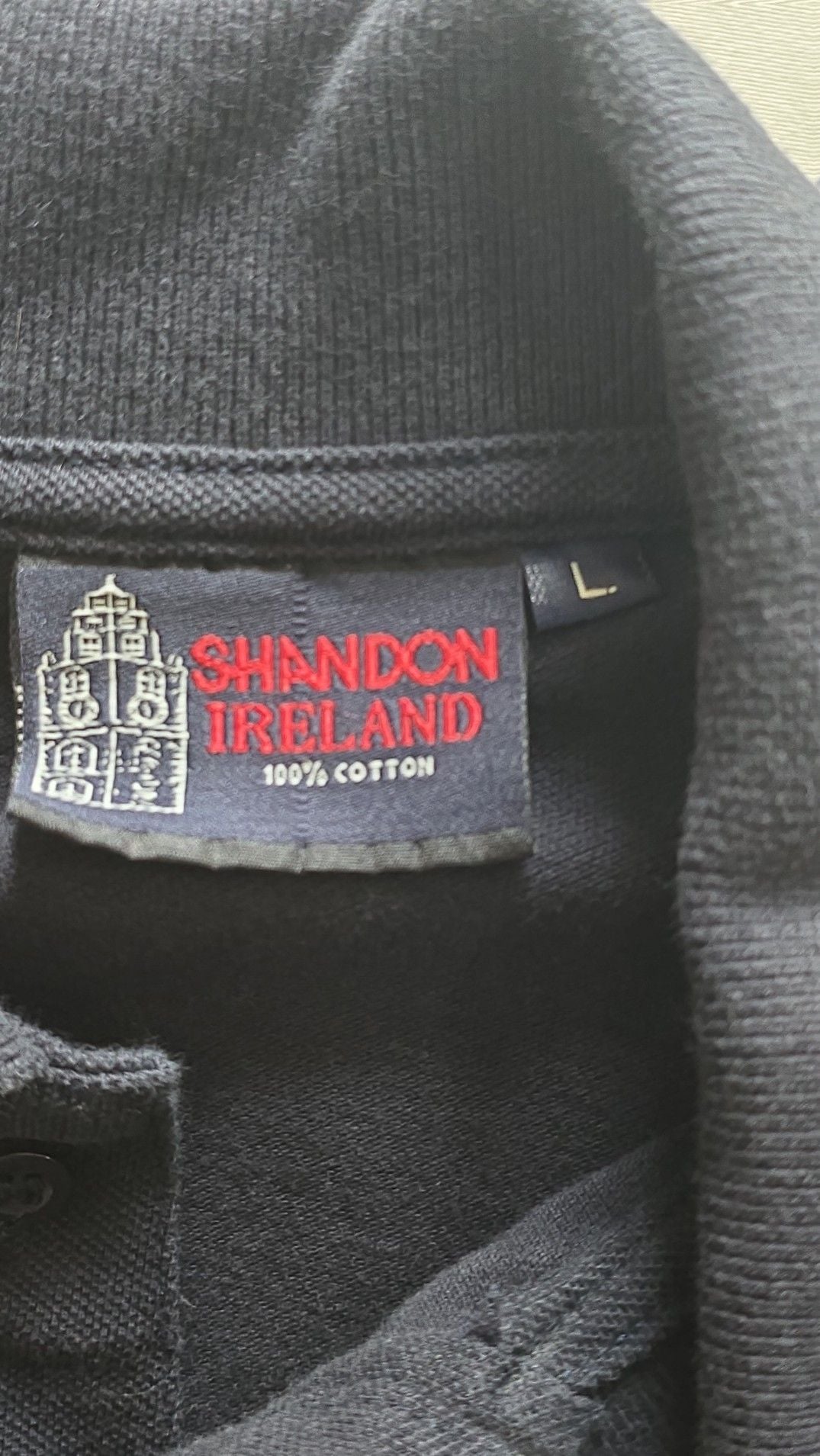 Shandon Ireland Ballybunion Golf Club Embroidered Polo Shirt Black L 3