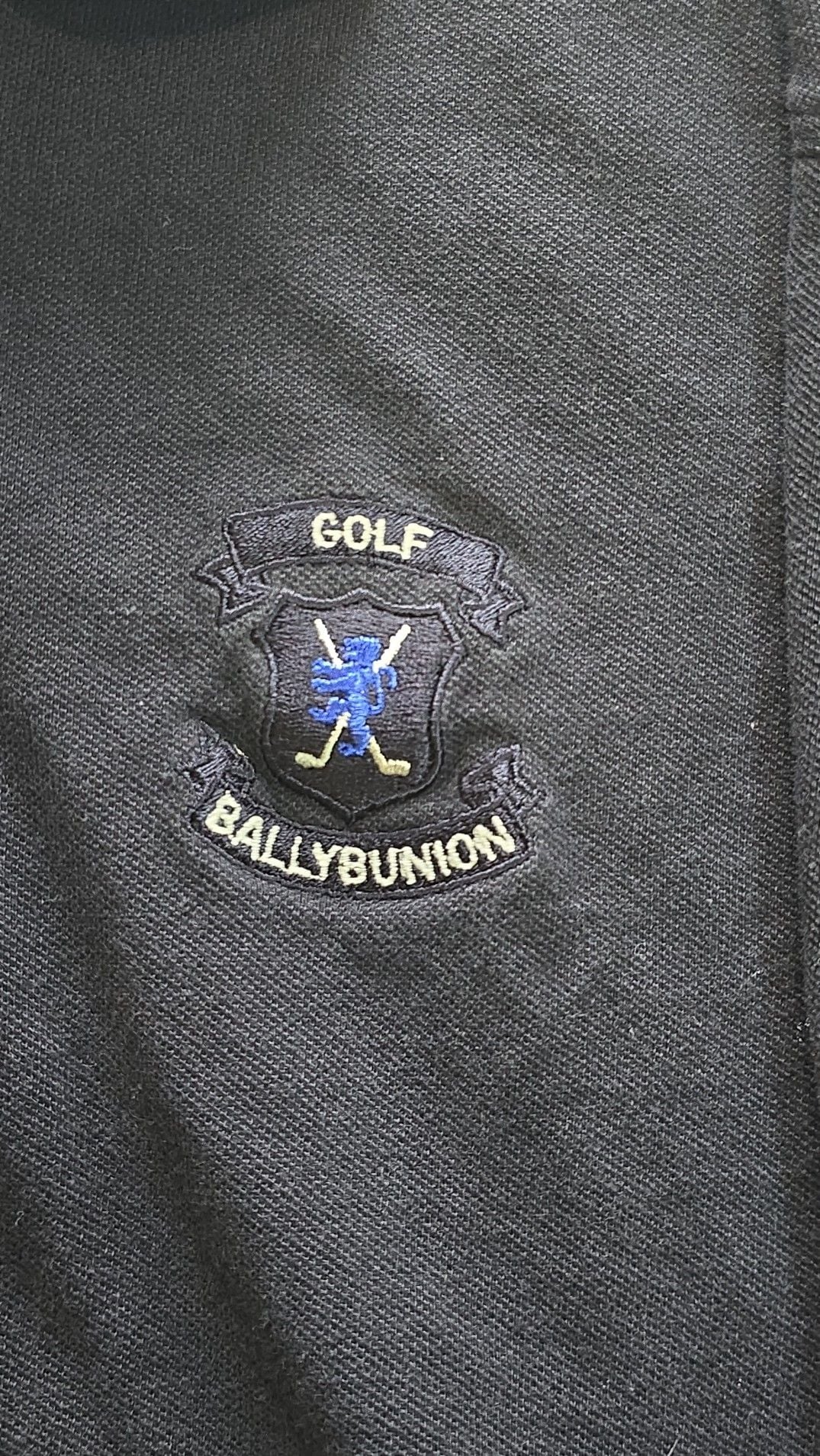 Shandon Ireland Ballybunion Golf Club Embroidered Polo Shirt Black L 4