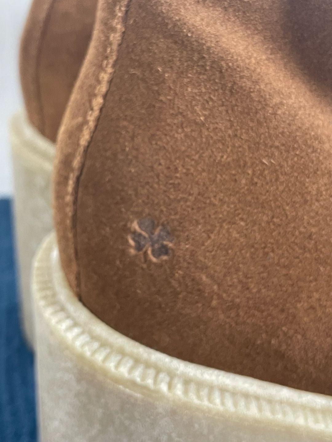 Lucky Brand Hollia Suede Lace-Up Lug Sole Heeled Booties in Cognac 6