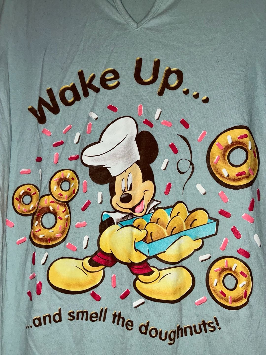 Disney Store Mickey Mouse 'Wake Up and Smell the Doughnuts' Long Sleeve Nightshirt 2