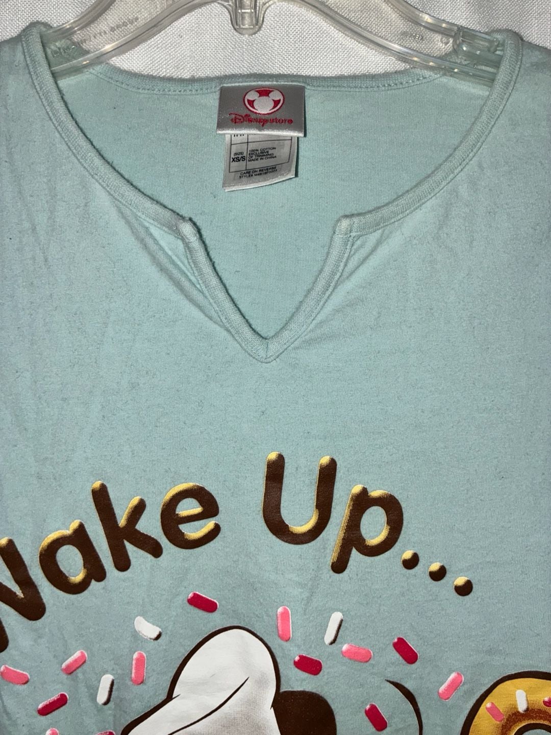 Disney Store Mickey Mouse 'Wake Up and Smell the Doughnuts' Long Sleeve Nightshirt 4