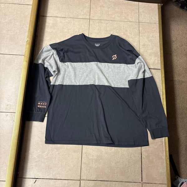 Peloton Venice Make Waves Long Sleeve Rugby Stripe Shirt XL