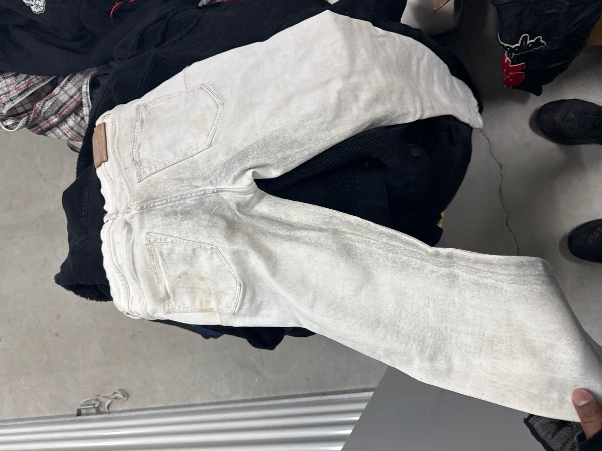 Purple Brand P001 Low Rise Skinny Jeans in Sand Iridescent Pearl 5
