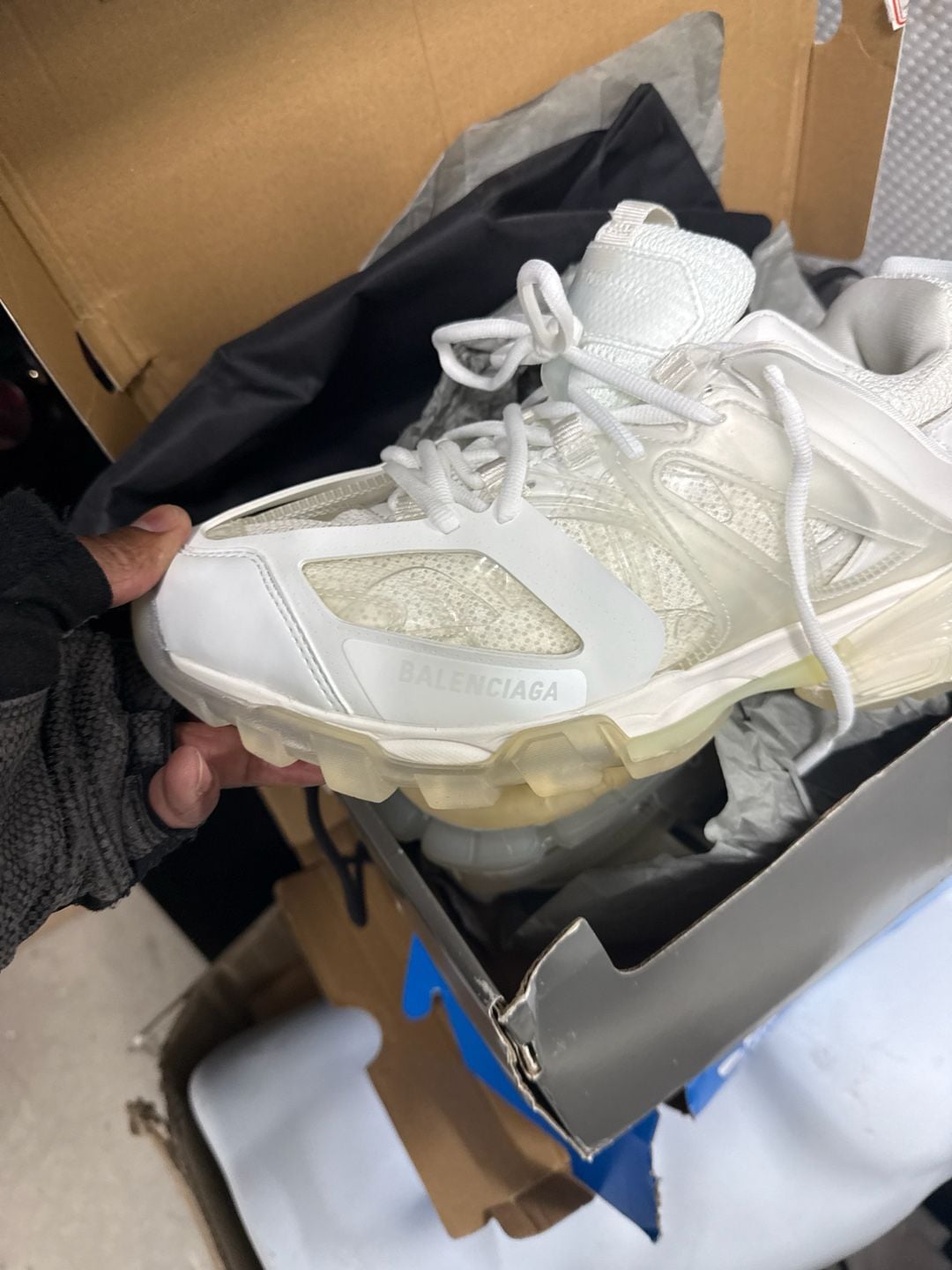Balenciaga Track Sneaker 'Clear Sole White Cream' - Balenciaga - 647742 W3BM1 9000 - white/cream 1