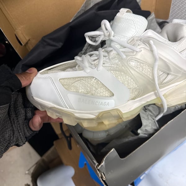 Balenciaga Track Sneaker 'Clear Sole White Cream' - Balenciaga - 647742 W3BM1 9000 - white/cream