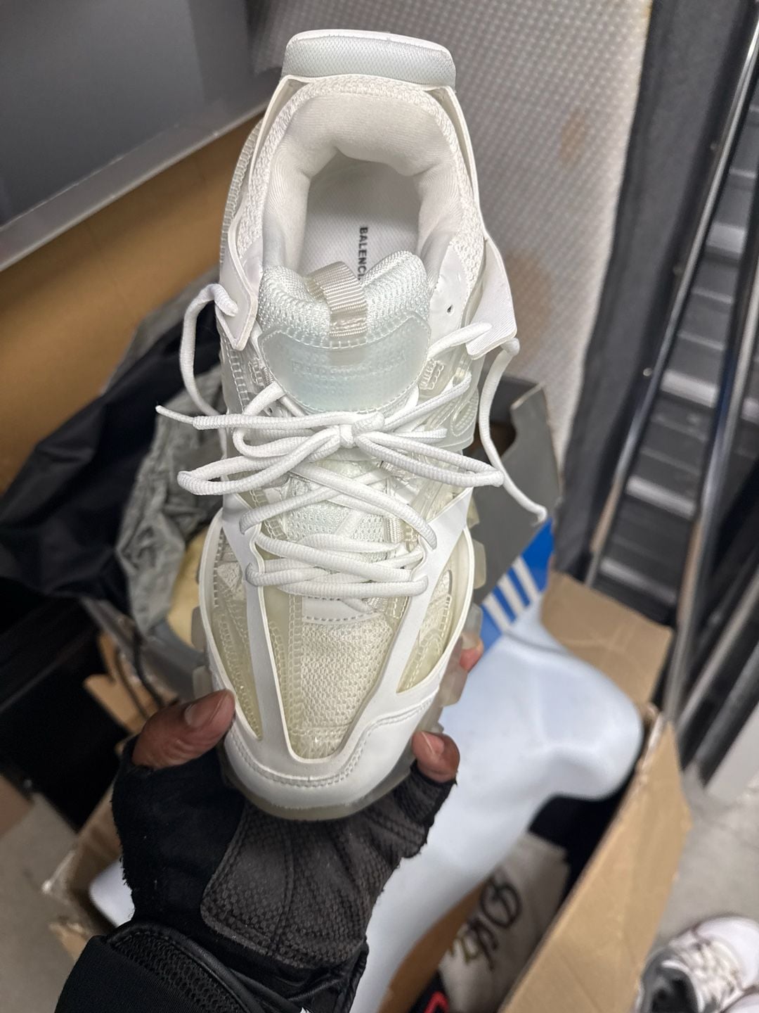 Balenciaga Track Sneaker 'Clear Sole White Cream' - Balenciaga - 647742 W3BM1 9000 - white/cream 3