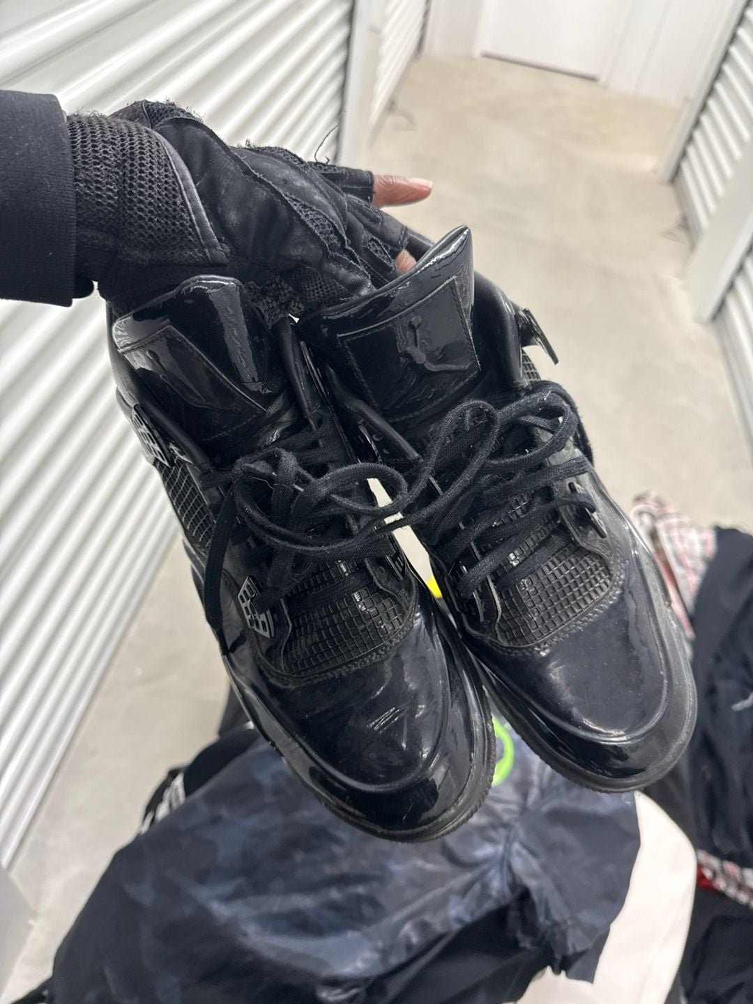 Air Jordan 4 Retro 11Lab4 Black Patent Leather Sneakers 4