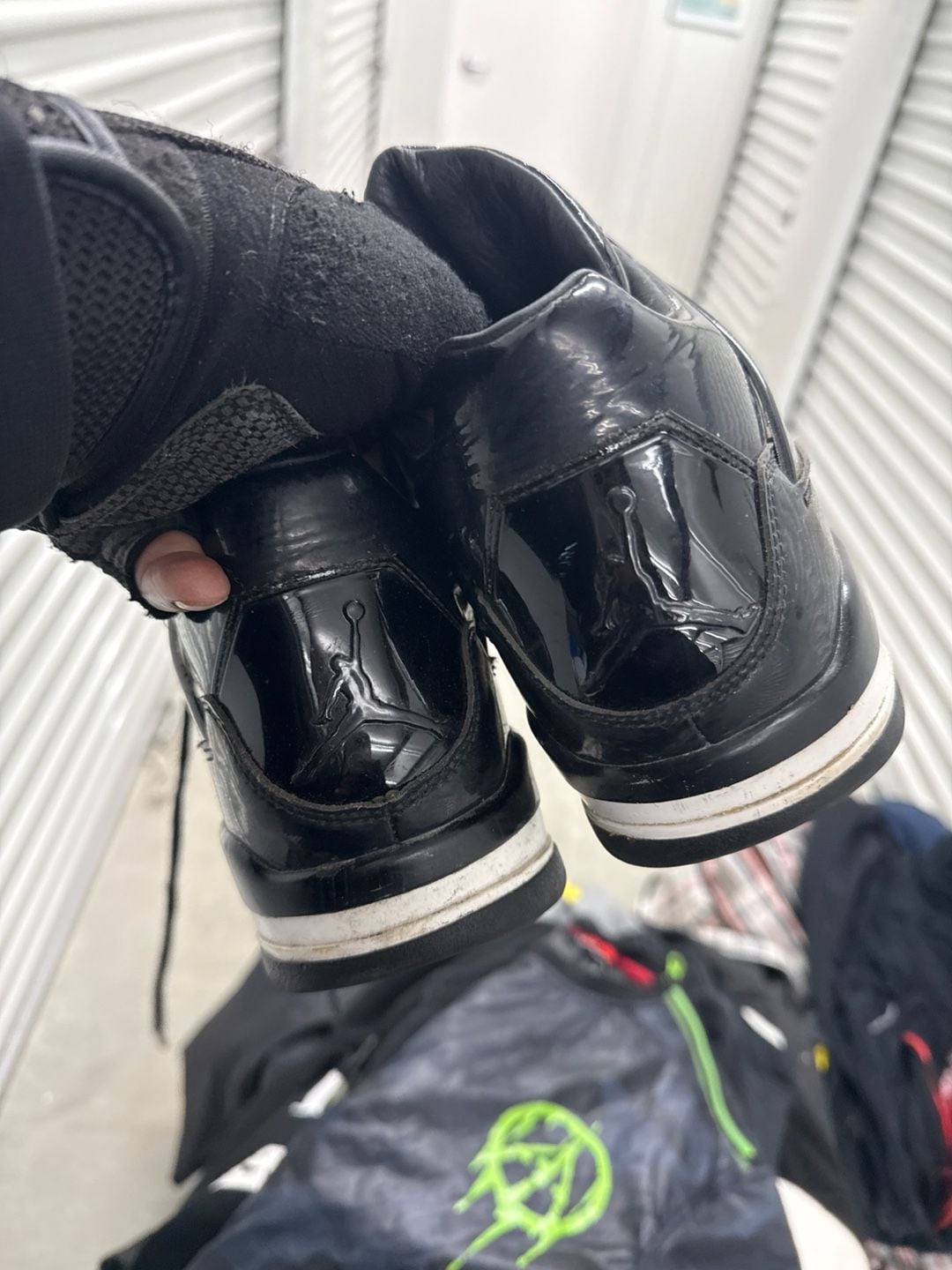 Air Jordan 4 Retro 11Lab4 Black Patent Leather Sneakers 5