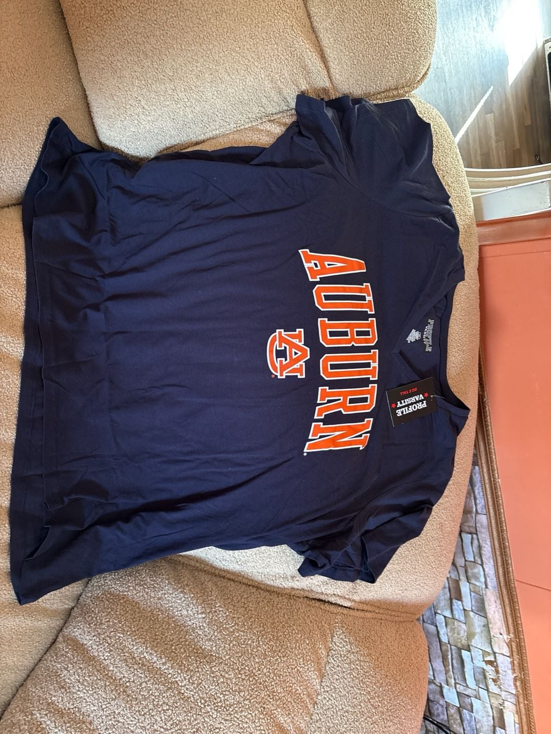 Auburn Tigers Profile Varsity Big & Tall V-Neck Navy T-Shirt Size 4X 1
