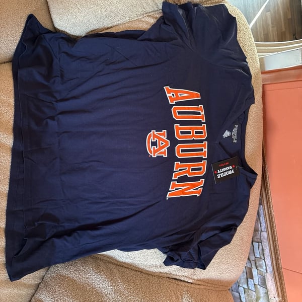Auburn Tigers Profile Varsity Big & Tall V-Neck Navy T-Shirt Size 4X
