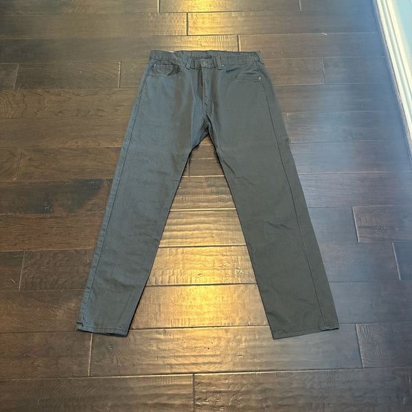 Levi's 505 Regular Fit Straight Leg Jeans Charcoal Grey W36 L32
