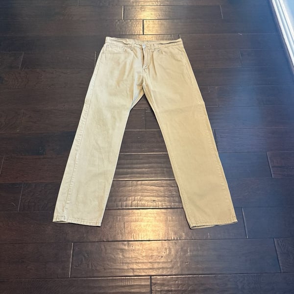 Levi's 505 Straight Fit Tan Denim Jeans W35 L32