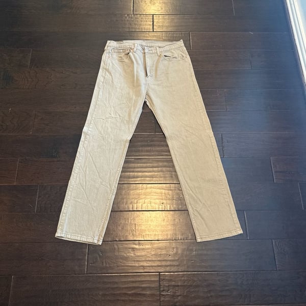 Vintage Levi's 505 Regular Fit Straight Leg Tan Denim Jeans W35 L32