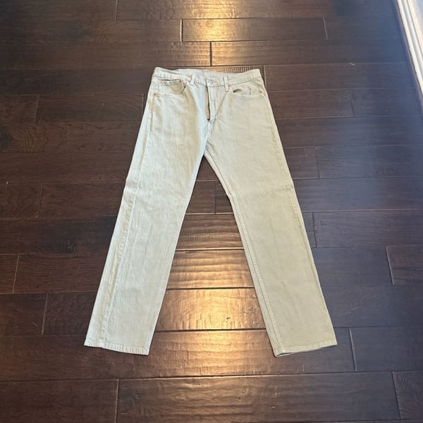 Levi's 505 Regular Fit Straight Leg Jeans in Tan/Light Grey W35 L32