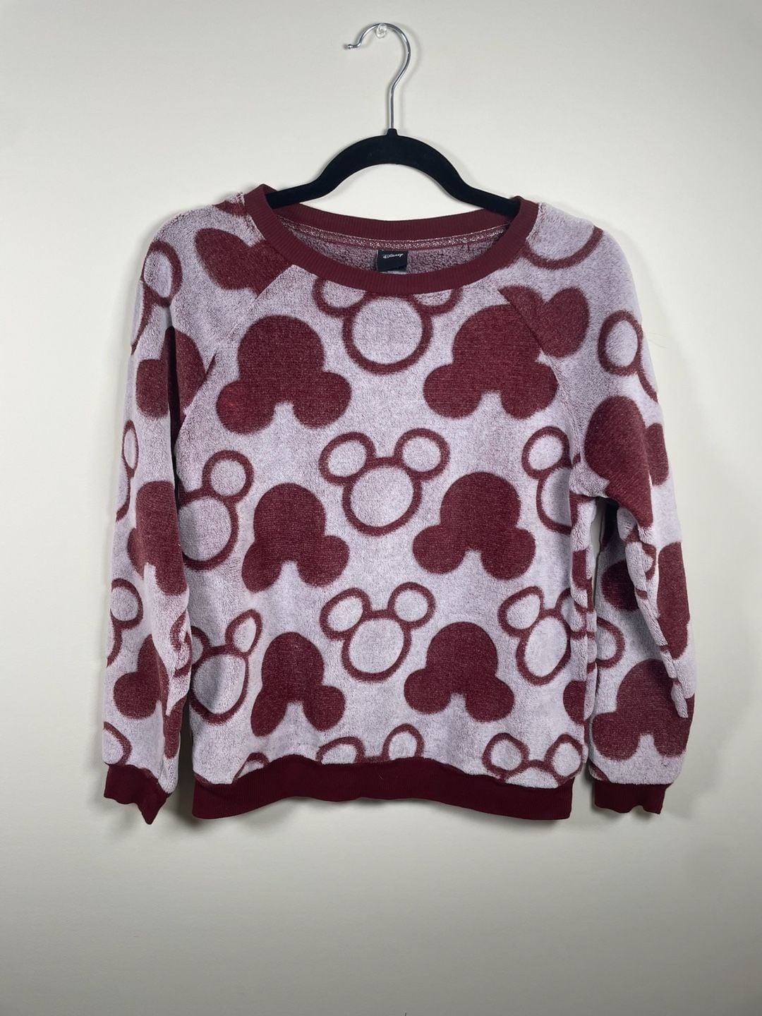 Disney Women's Mickey Mouse 2-Piece Super Soft Fleece Jogger Lounge Set Red Small 4