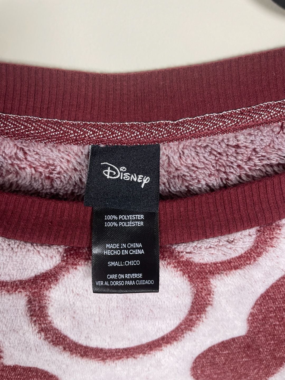 Disney Women's Mickey Mouse 2-Piece Super Soft Fleece Jogger Lounge Set Red Small 5