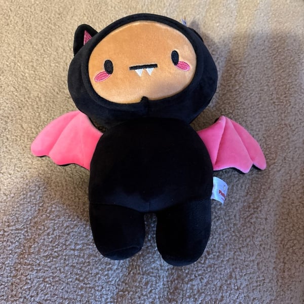 Plushland 10" Batty Buddy Halloween Bat Plush Toy with Pink Wings