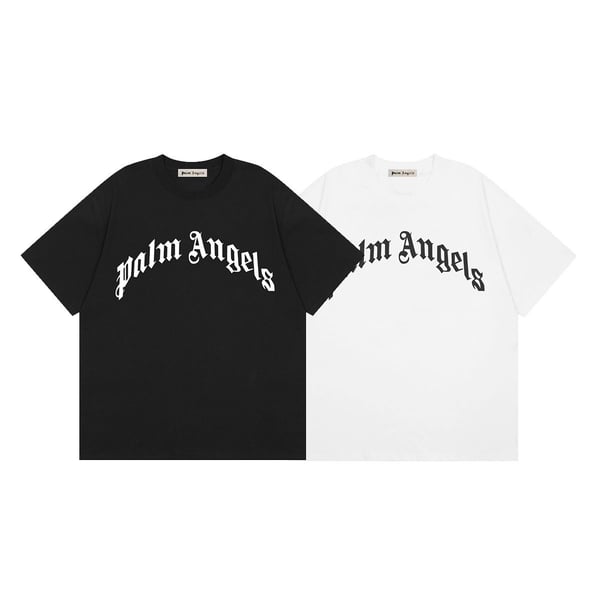 Palm Angels Curved Logo Classic Over Tee