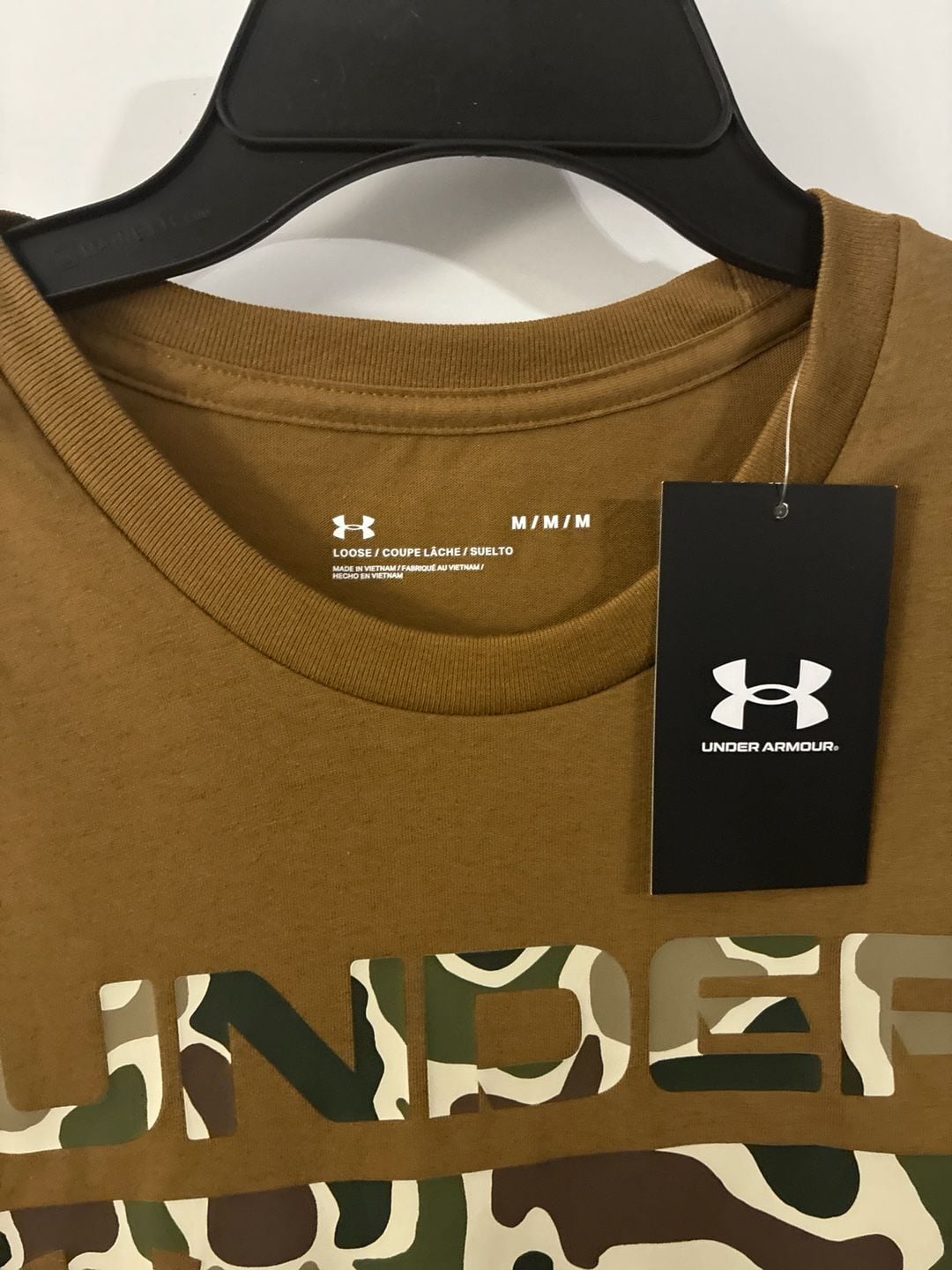 Under Armour Men's Stacked Logo Camo Fill T-Shirt - Brown/Tan 4