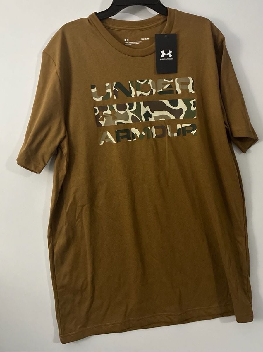 Under Armour Men's Stacked Logo Camo Fill T-Shirt - Brown/Tan 2