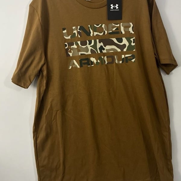 Under Armour Men's Stacked Logo Camo Fill T-Shirt - Brown/Tan