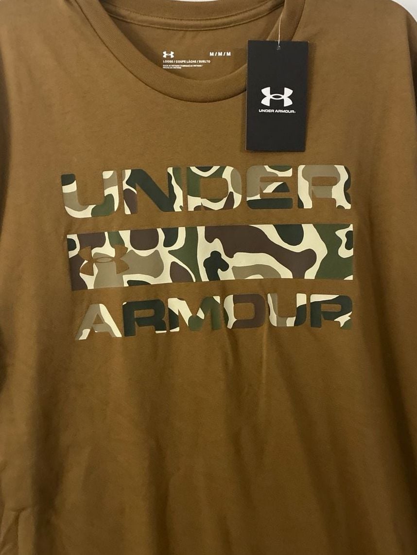 Under Armour Men's Stacked Logo Camo Fill T-Shirt - Brown/Tan 3
