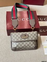 Gucci Neo Vintage GG Supreme Messenger Bag with Web Strap 9