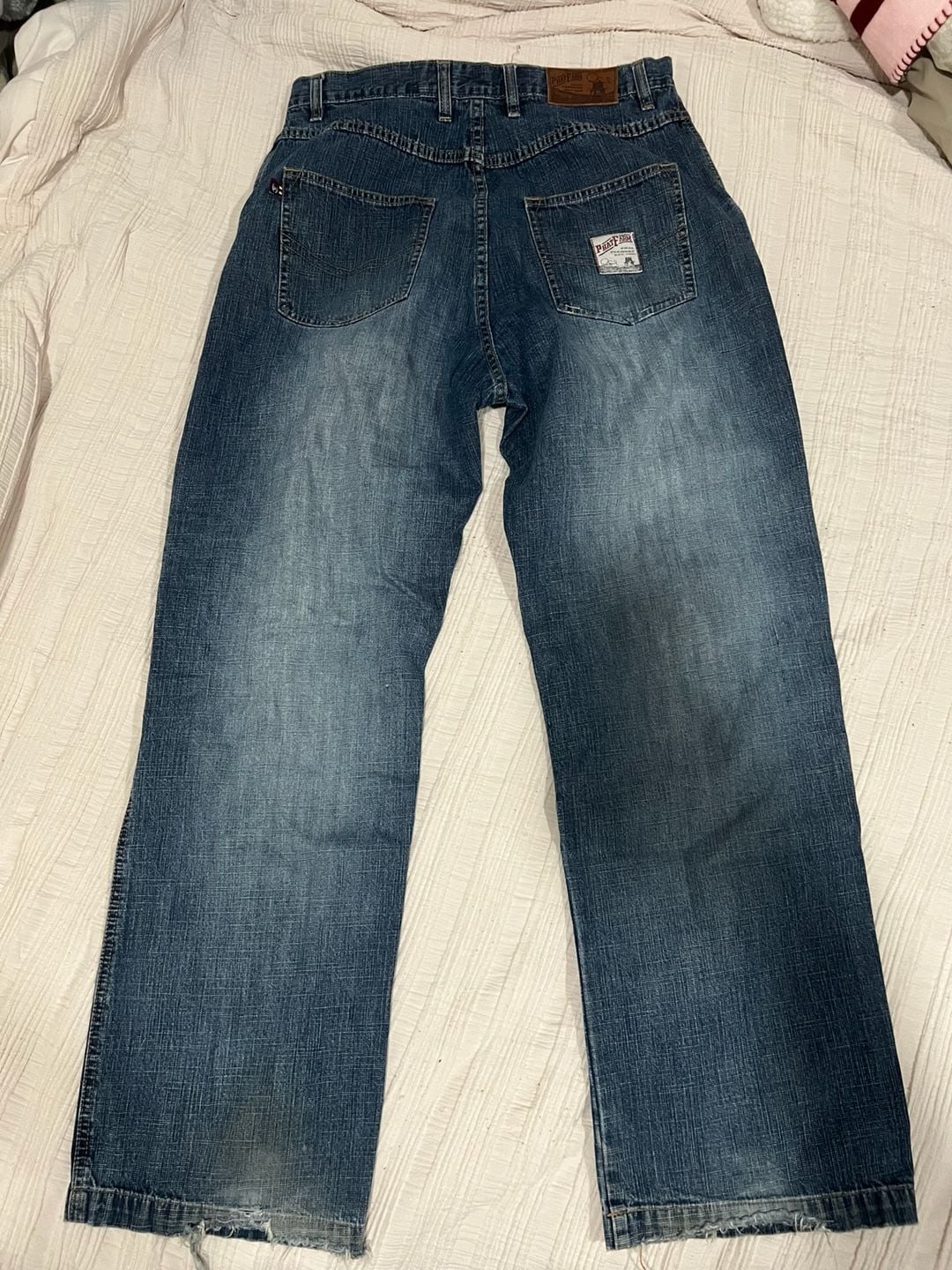 Vintage Phat Farm Y2K Baggy Double Knee Carpenter Denim Jeans 32x33 4