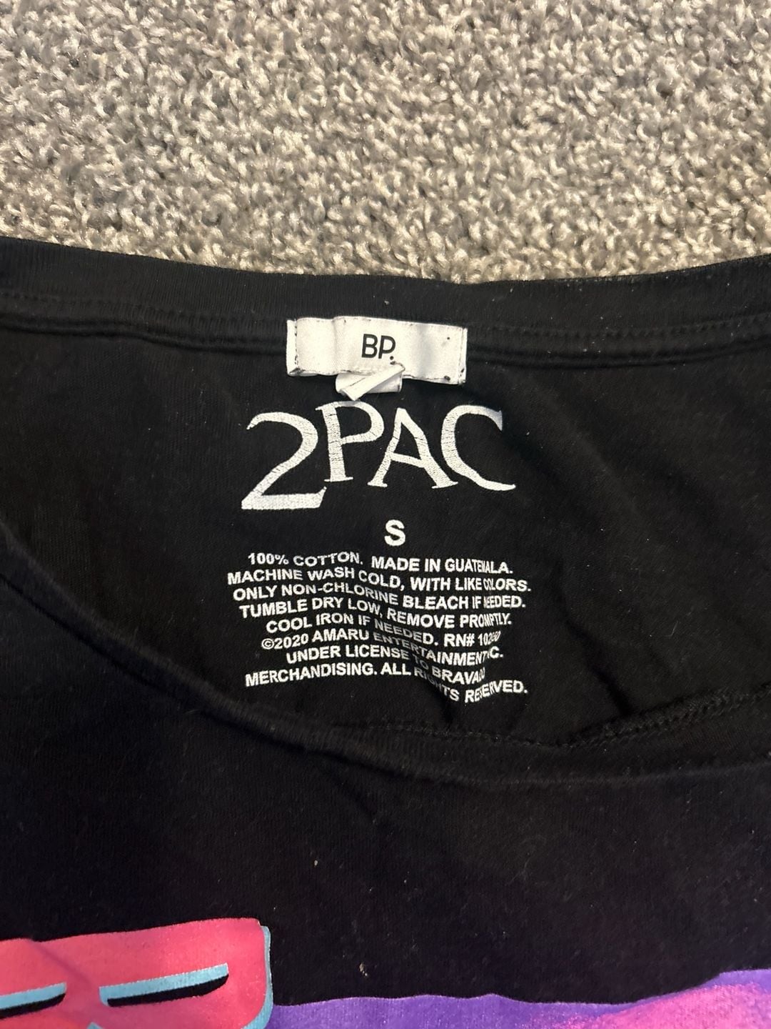 BP. x 2Pac Shakur Representin' 93 Cropped Oversized Graphic Tee 2